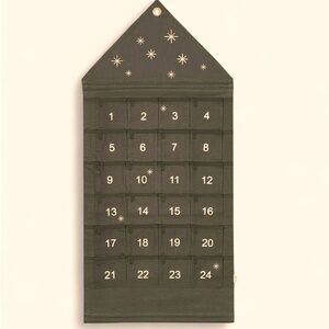 Ferm Living Christmas Advent Hanging Calendar, Green/Gold